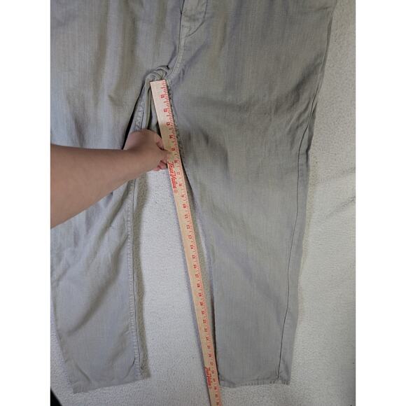 Timberland Pants Mens 38x30 Gray Linen Blend Straight Leg 5 Pocket Outdoor - Picture 6 of 16